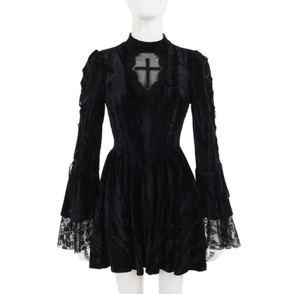 Velvet Bell Sleeve Dress