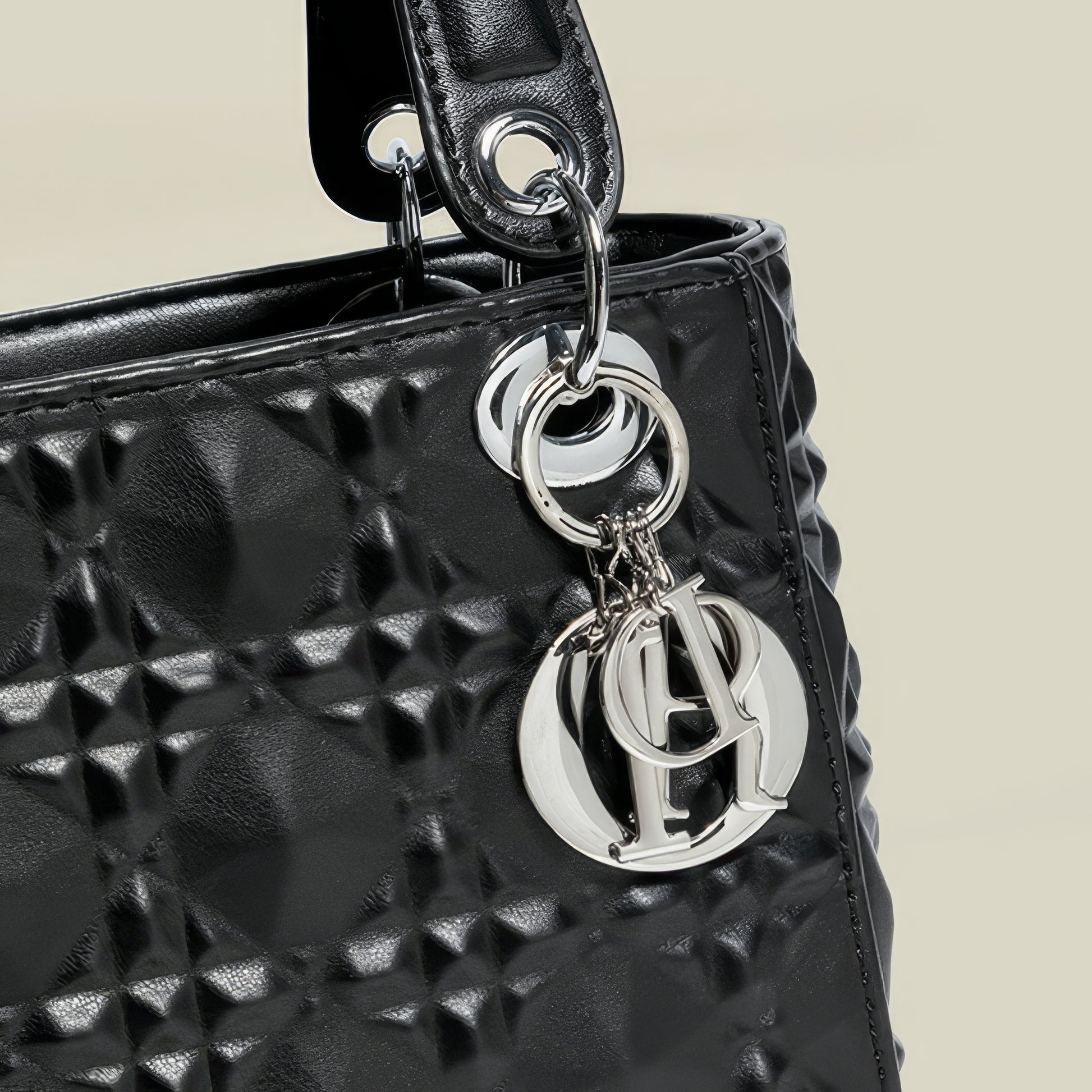 Embossed Glossy Mini Square Tote Bag