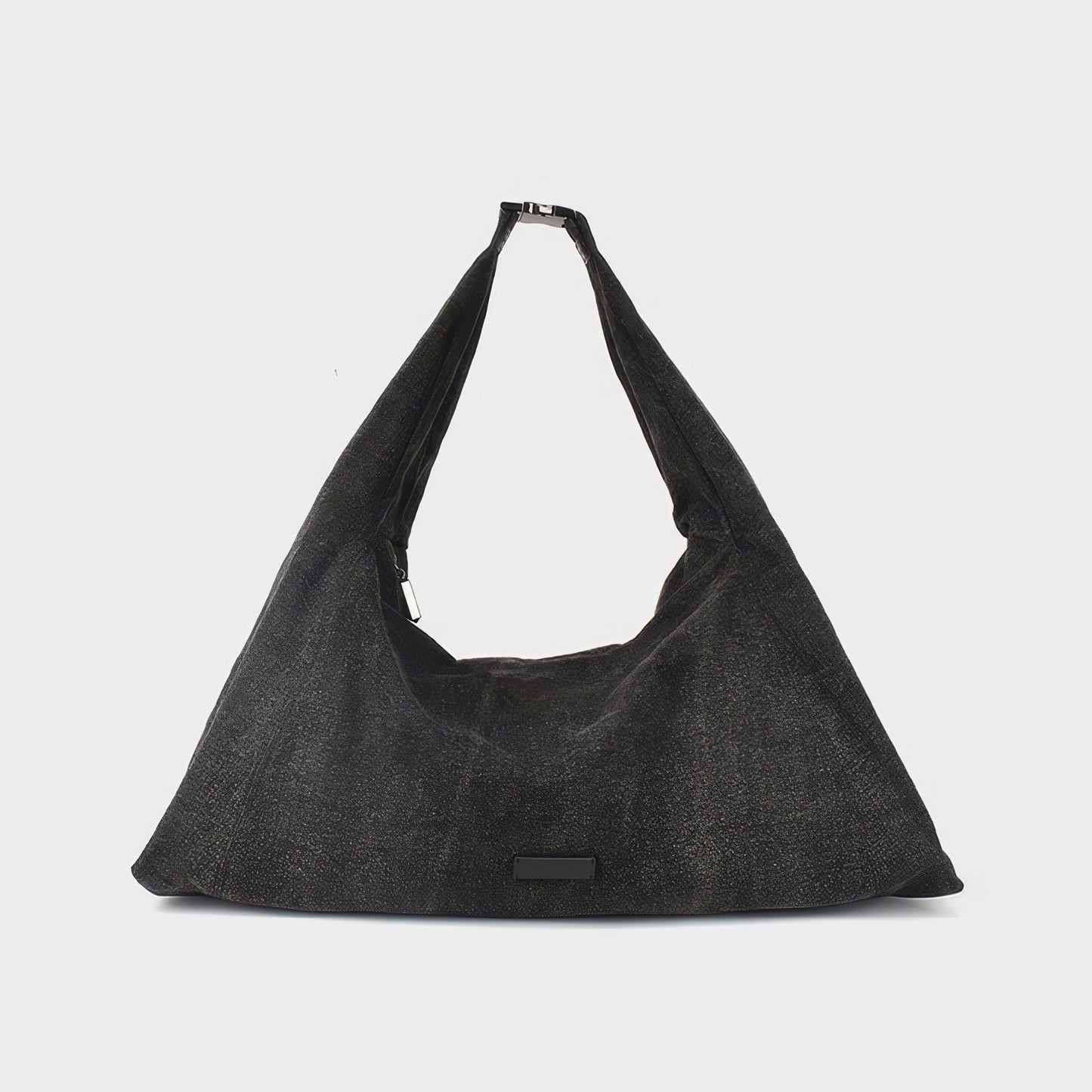 Charcoal Washed Oversized Hobo Bag