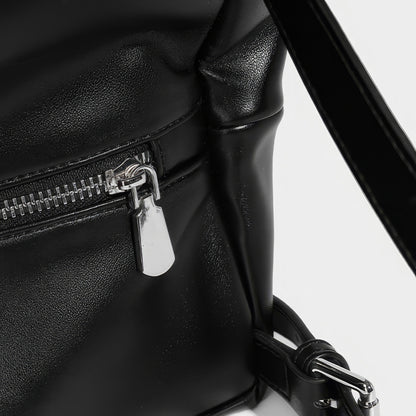 Pleated Soft Faux Leather Shoulder Bag