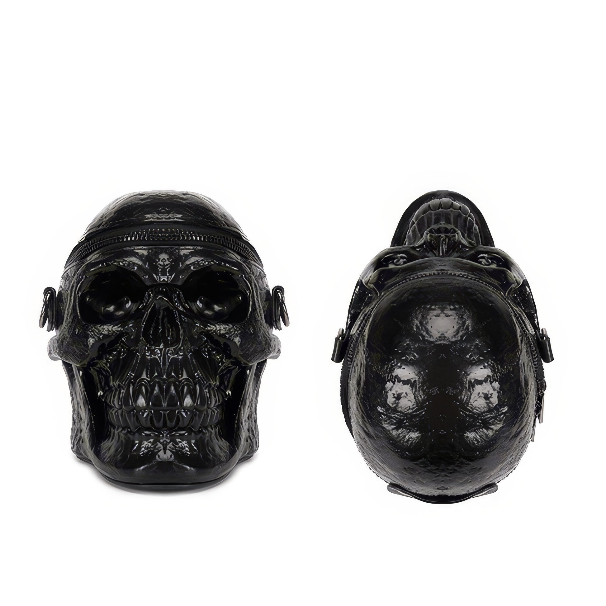Glossy Skull-Shaped Shoulder Bag