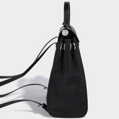 Structured Lock Detail Backpack Bag