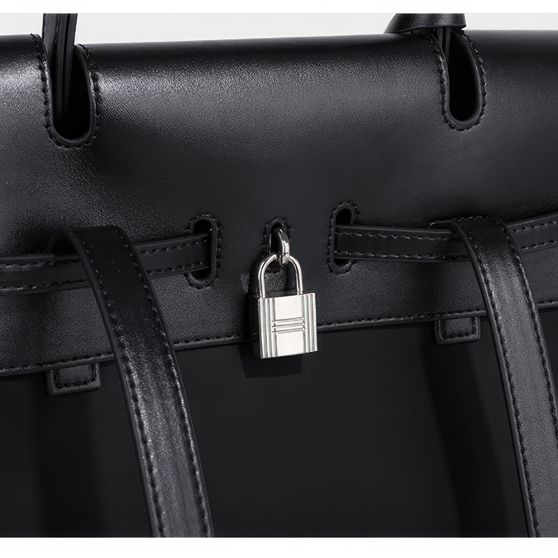Structured Lock Detail Backpack Bag