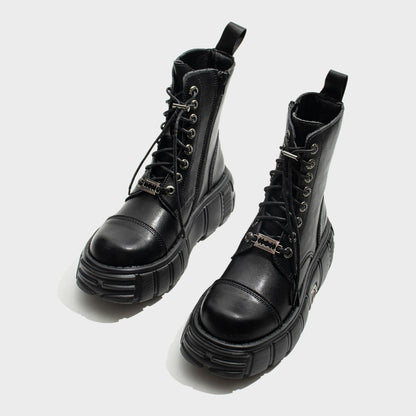 Black Razor Sole Combat Boots