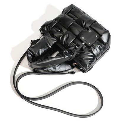 Padded Glossy Quilted Tote Bag