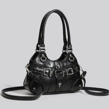 Star Rivet Buckle Detail Handbag