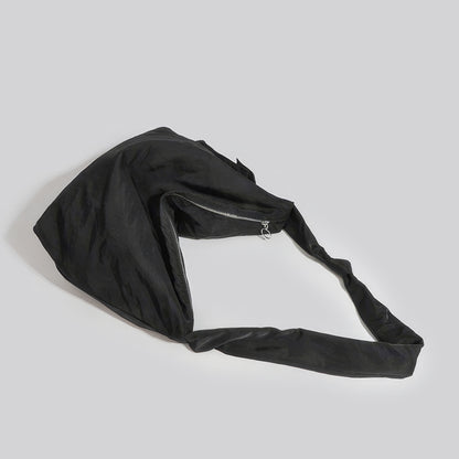 Twisted Strap Utility Pocket Shoulder Bag