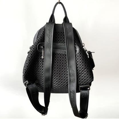 Perforated Mesh Convertible Zip Backpack
