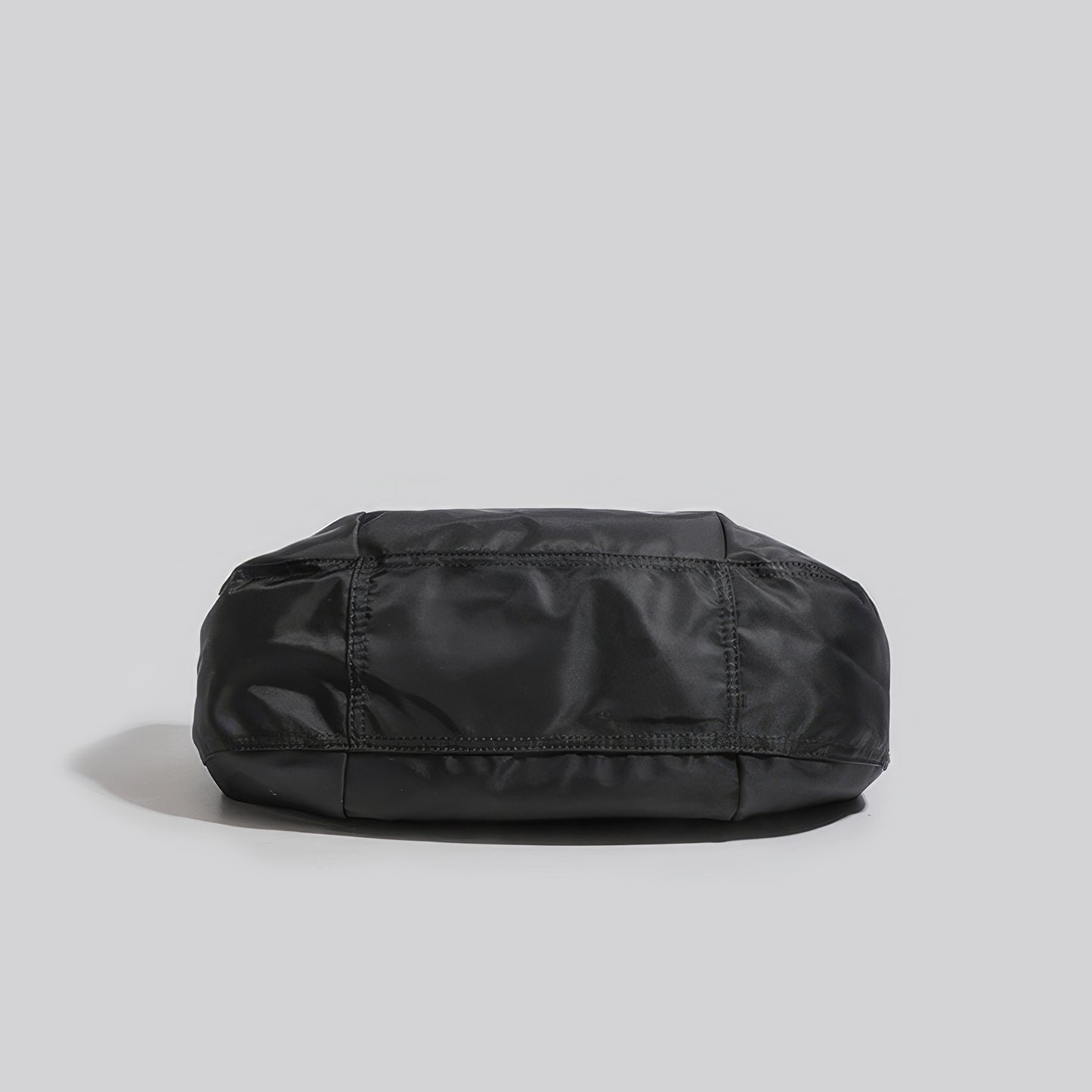 Minimalist Black Nylon Shoulder Bag