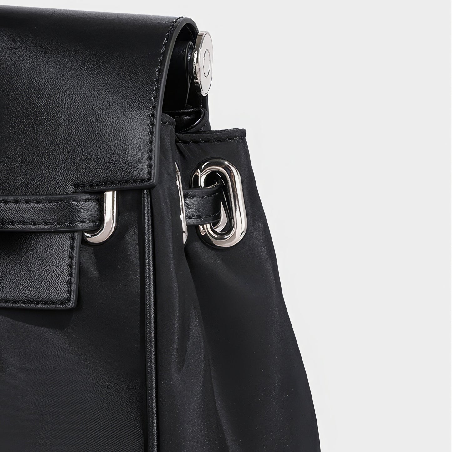 Structured Lock Detail Backpack Bag