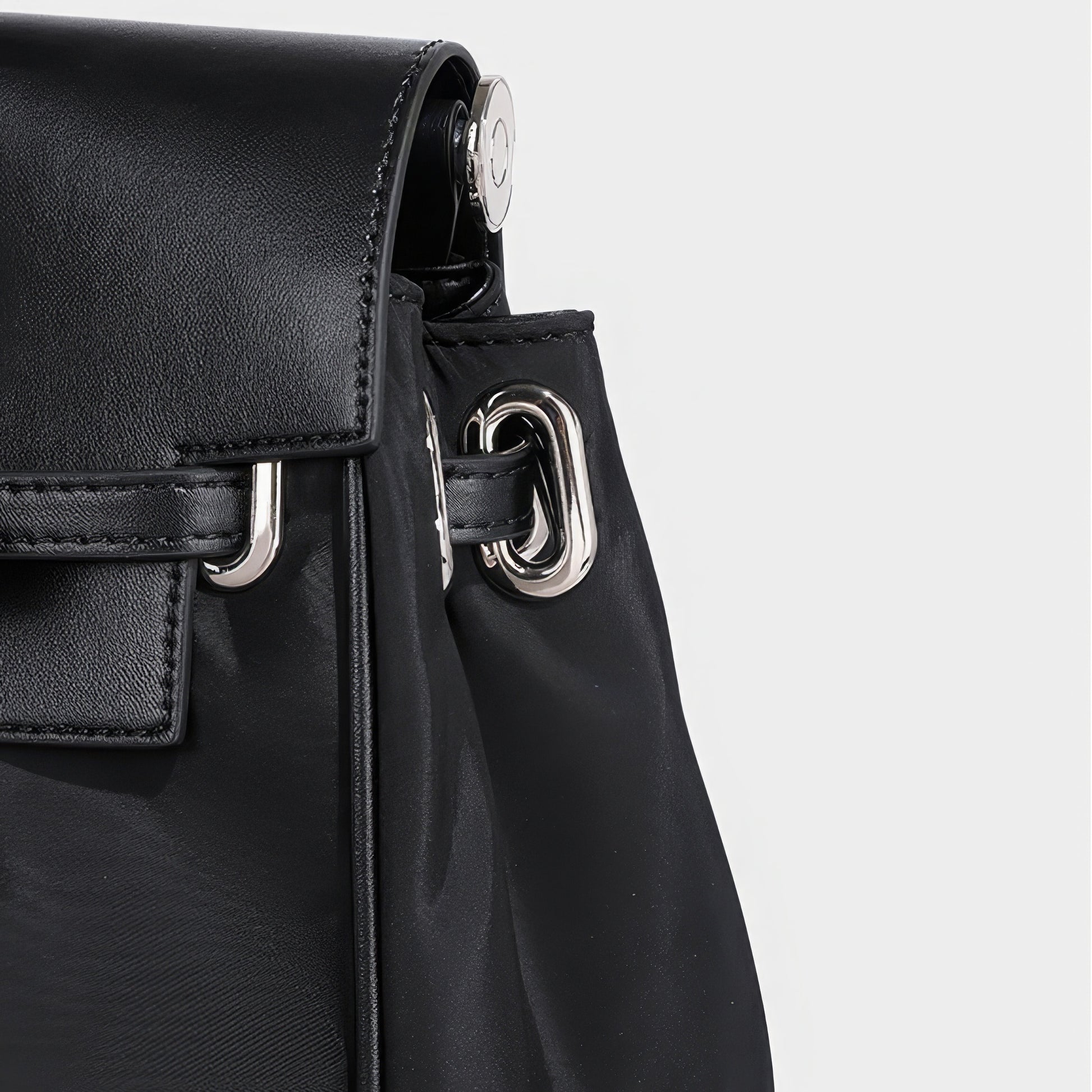 Structured Lock Detail Backpack Bag