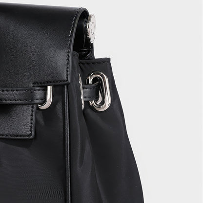 Structured Lock Detail Backpack Bag