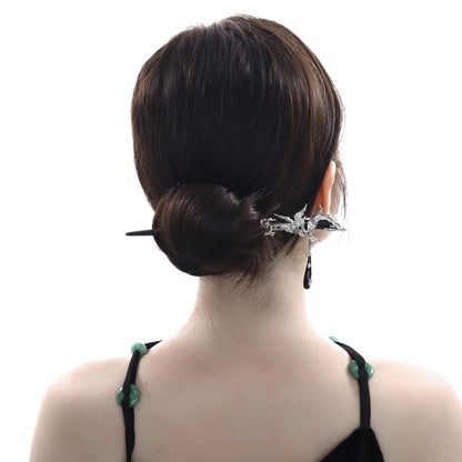 Silver Phoenix Drop Hair Stick