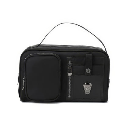 Multi-Compartment Skull Detail Utility Bag