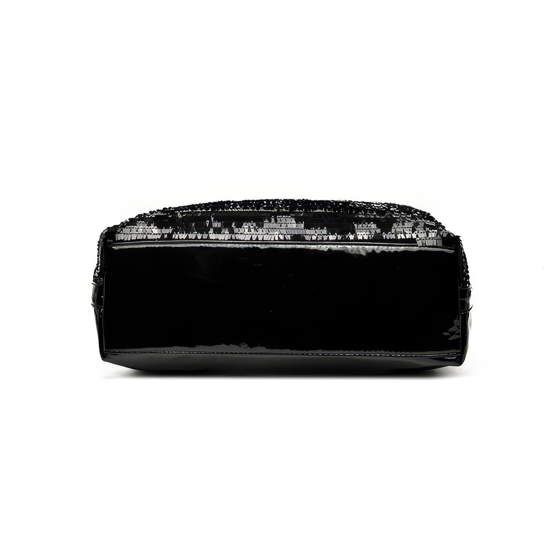 Sleek Glossy Black Shoulder Bag