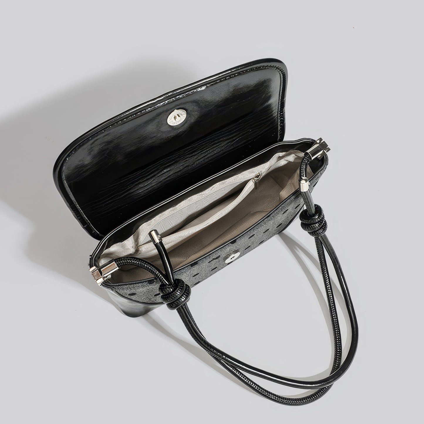 Polka Dot Bow Flap Shoulder Bag