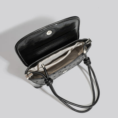 Polka Dot Bow Flap Shoulder Bag