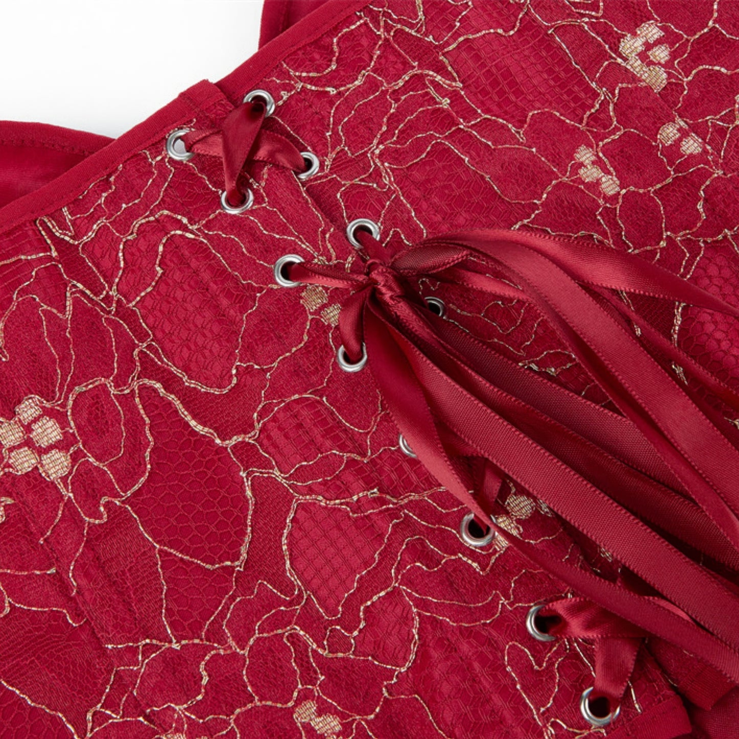 Floral Lace Jacquard Bustier Corset Top