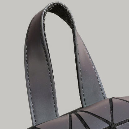 Geometric Reflective Prism Panel Backpack