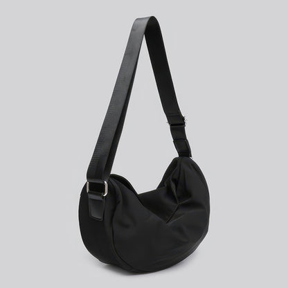 Minimal Canvas Crescent Shoulder Bag