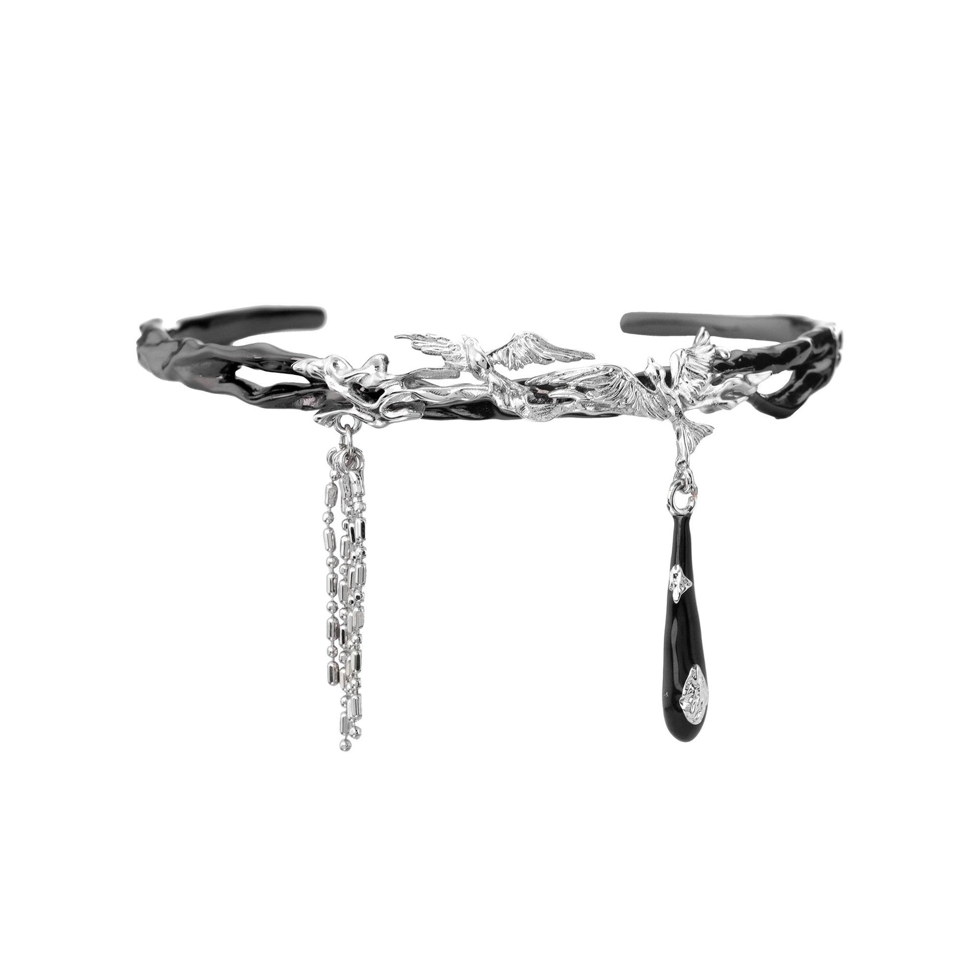 Winged Teardrop Chain Bracelet