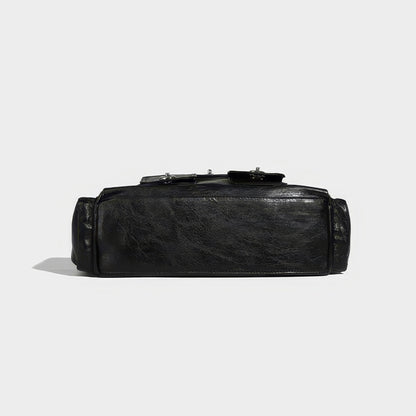 Glossy Pocket Flap Shoulder Bag