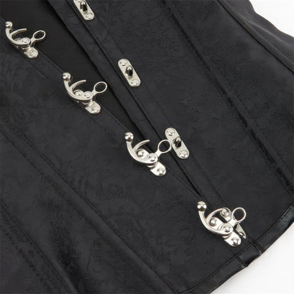 Baroque Puff Sleeve Jacquard Corset Top