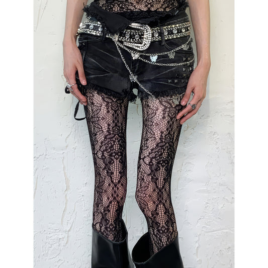 Baroque Lace Mesh Tights