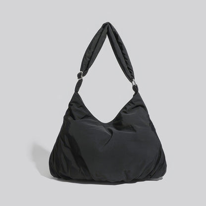 Ruched Nylon Soft Shoulder Bag