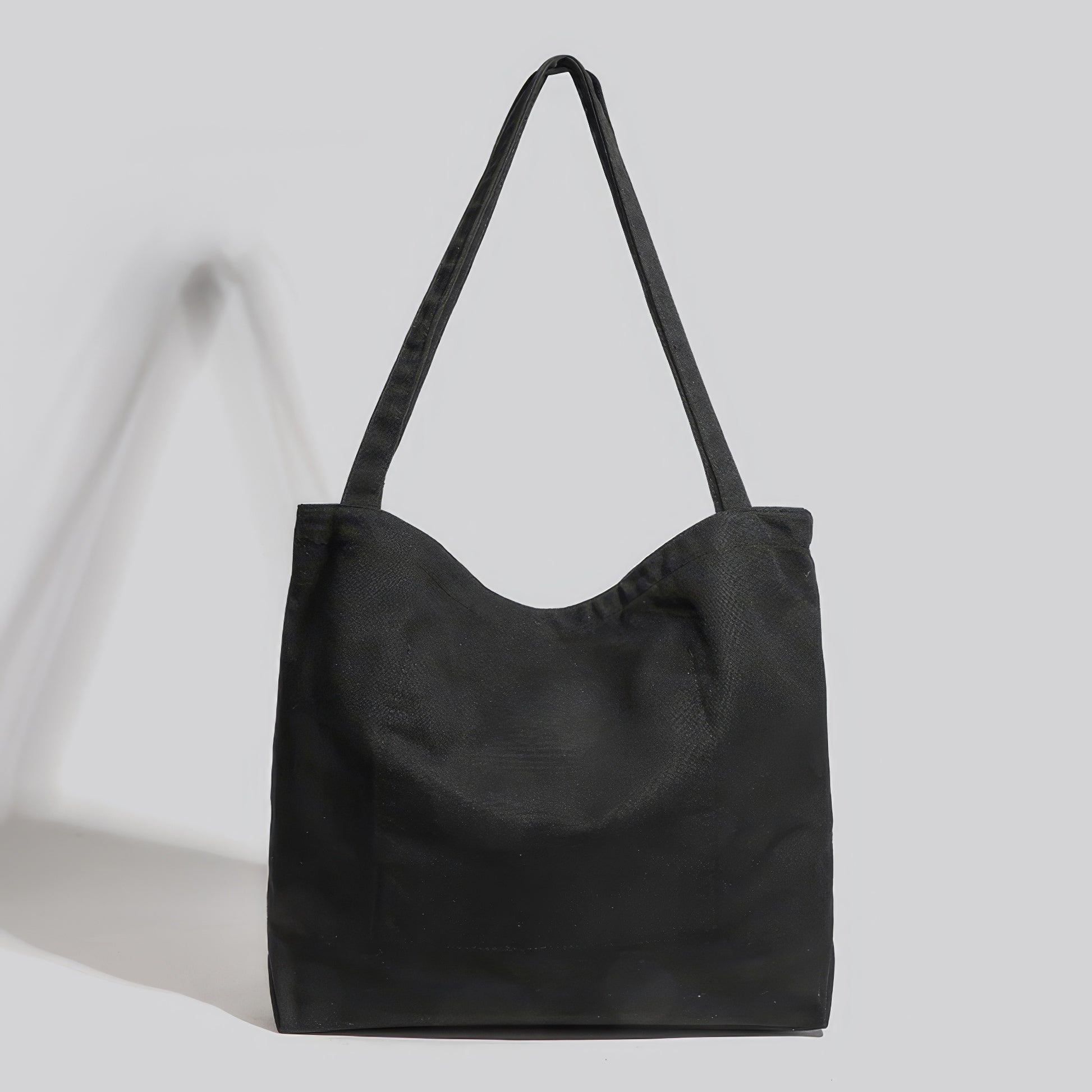 Classic Black Canvas Tote Bag
