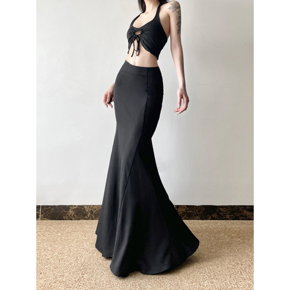 Sleek High-Waist Mermaid Skirt