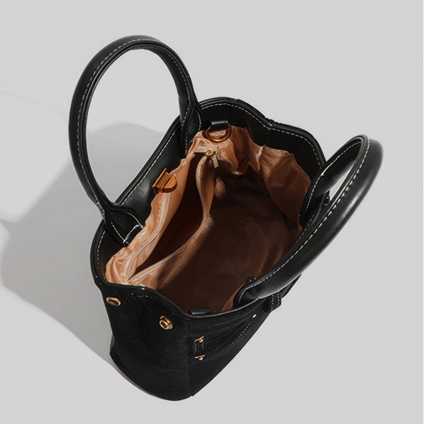 Denim Stitch Detail Mini Satchel Bag