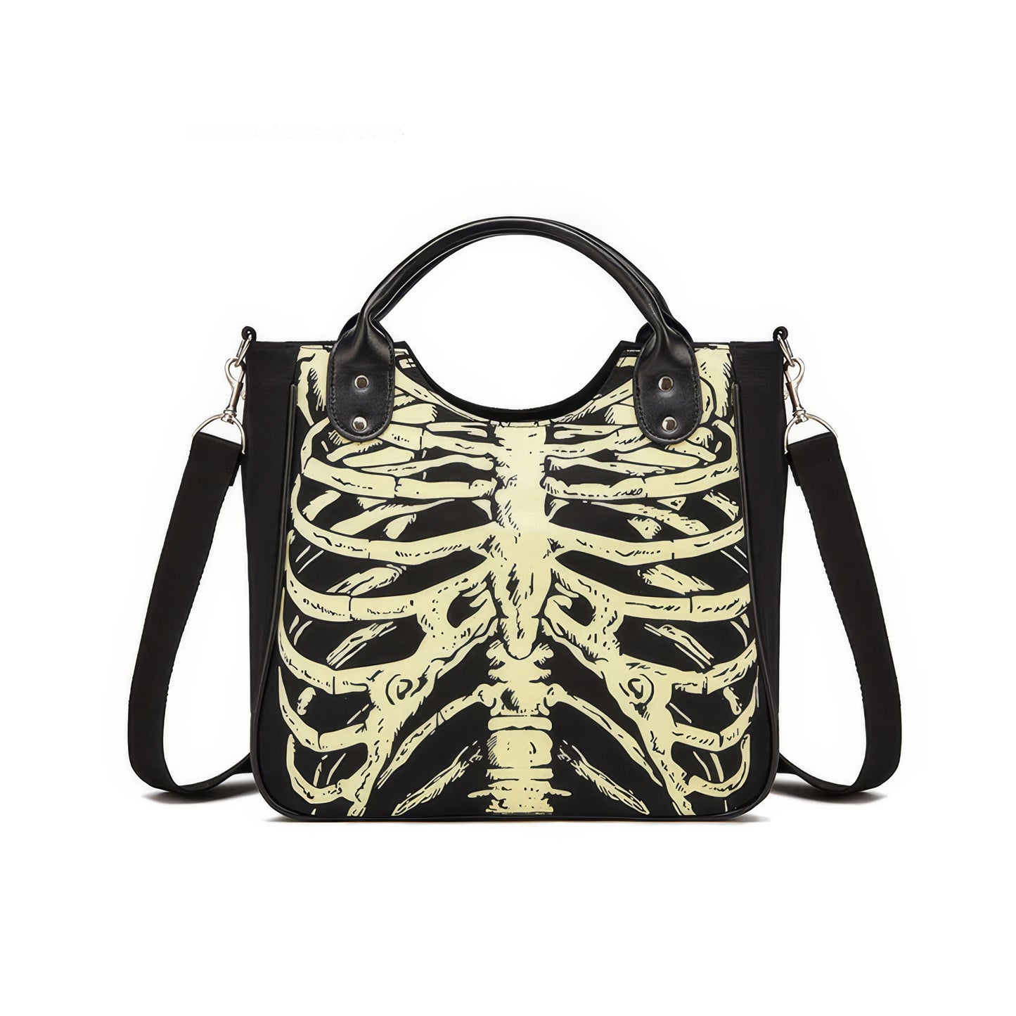 Glow Ribcage Print Shoulder Tote