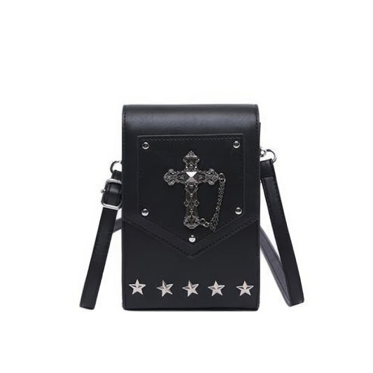 Cross Studded Slim Mini Crossbody Bag
