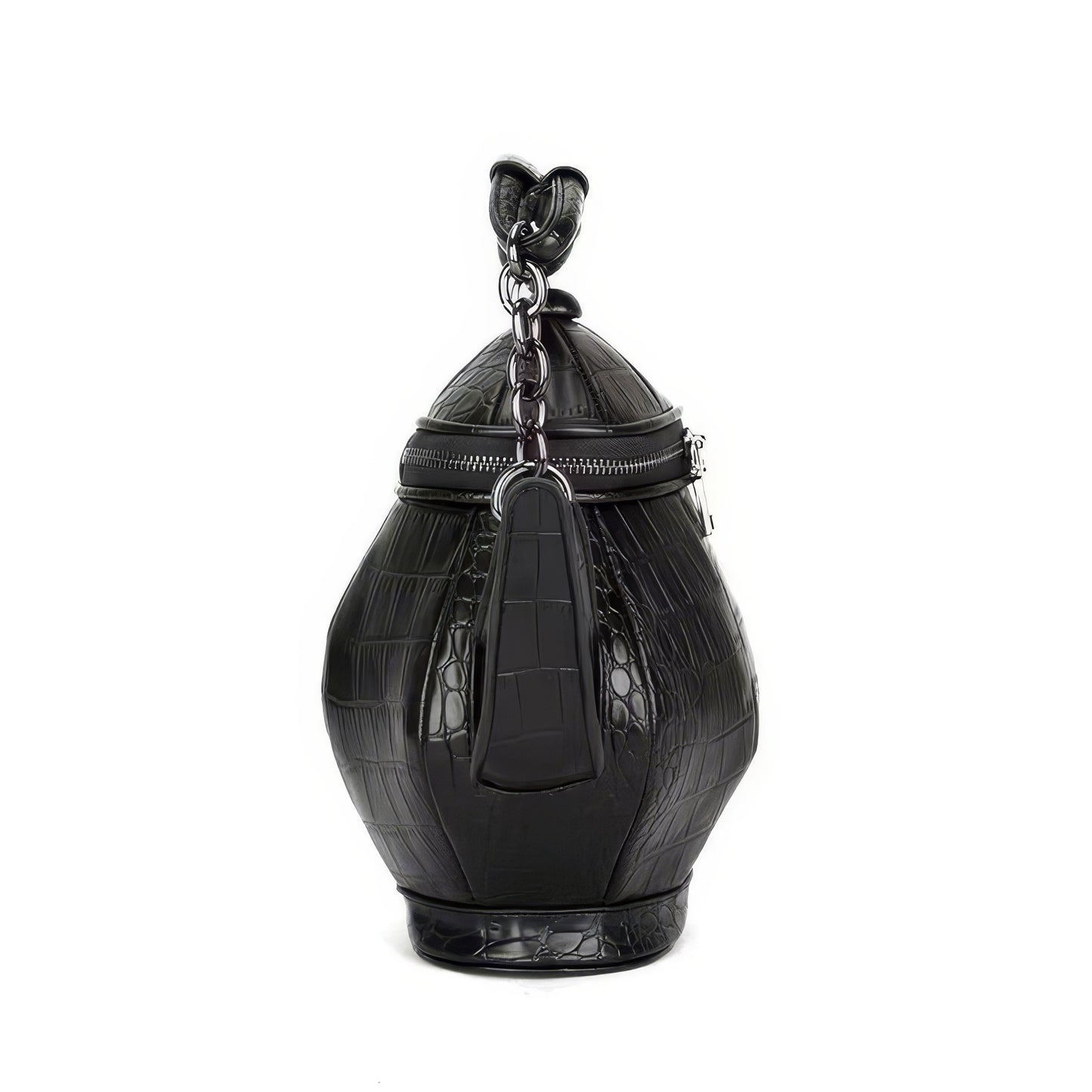 Croc-Embossed Teapot Crossbody Bag