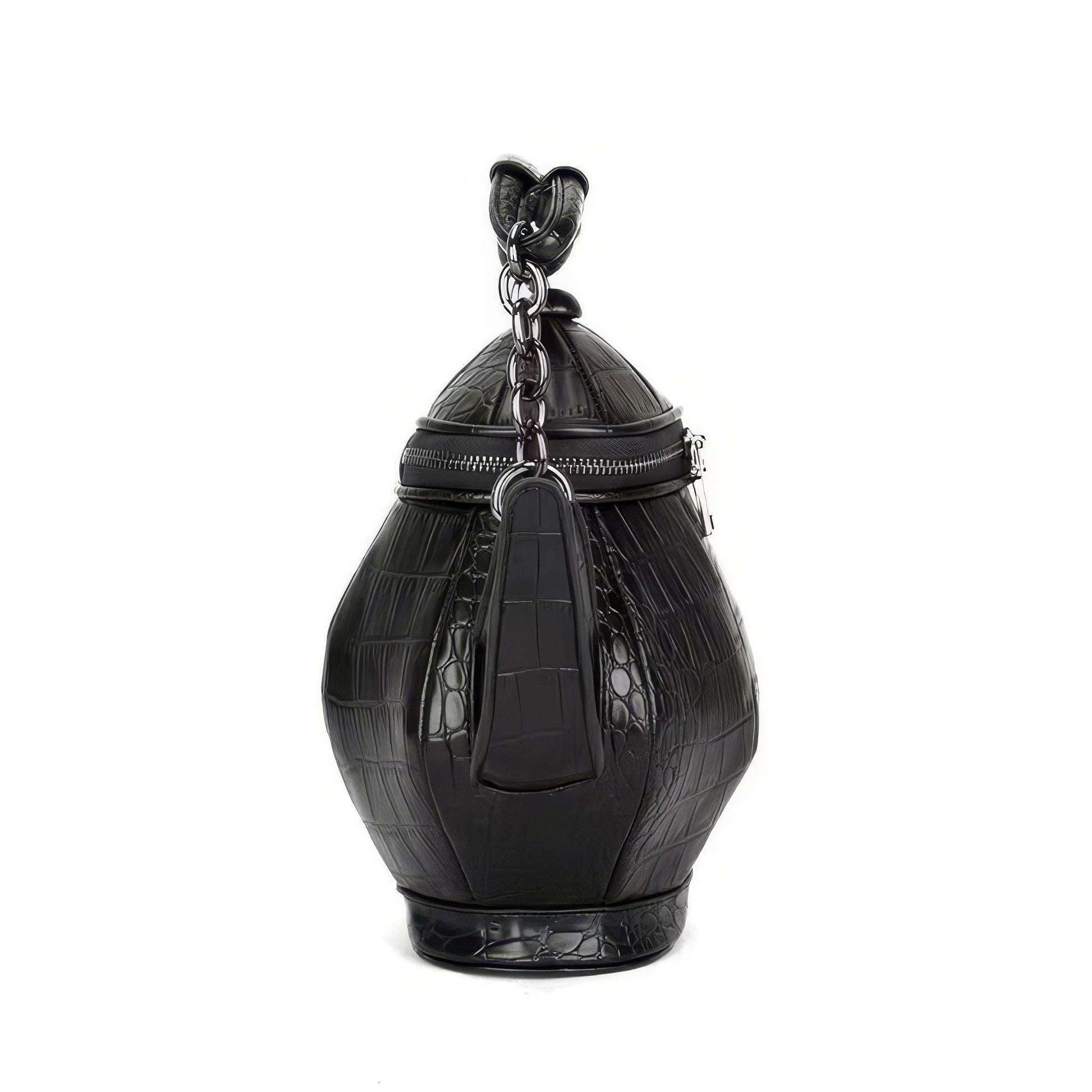 Croc-Embossed Teapot Crossbody Bag