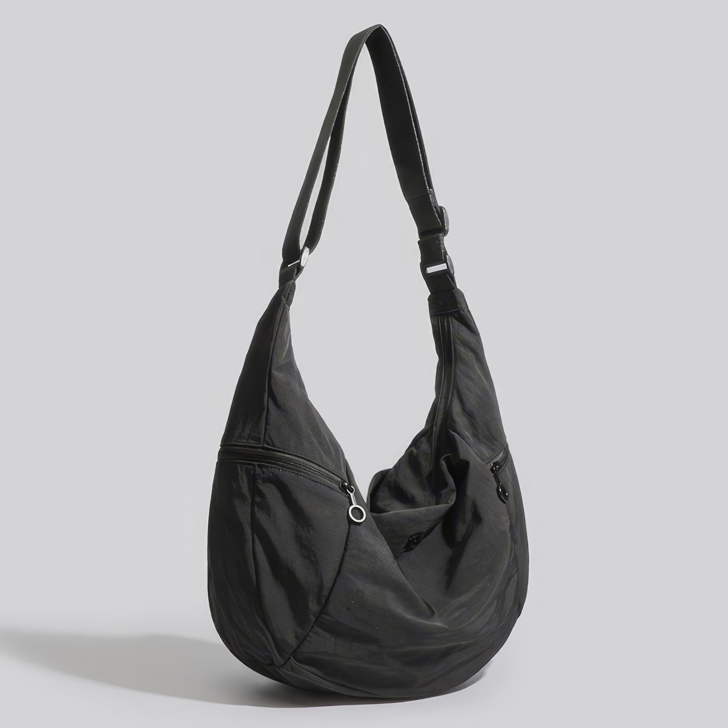 Utility Zip Crescent Shoulder Bag
