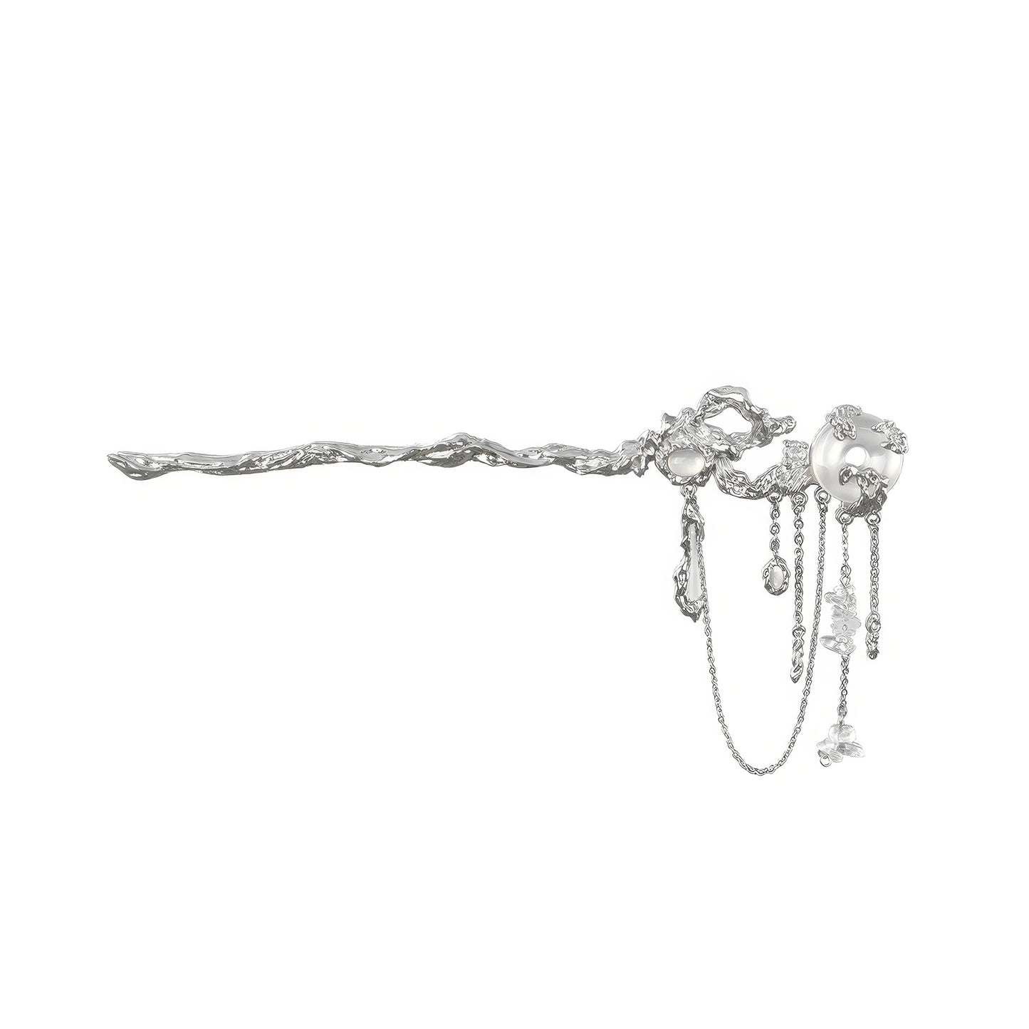 Pearl Drop Silver Hair Stick