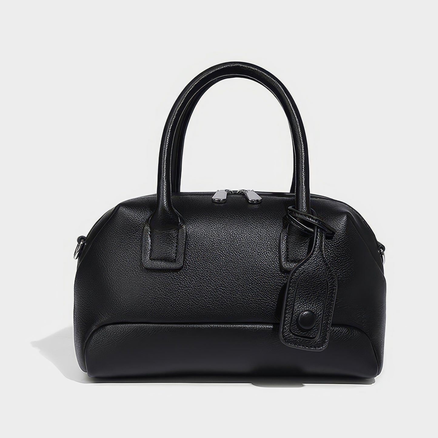 Pebbled Mini Boston Top Handle Bag