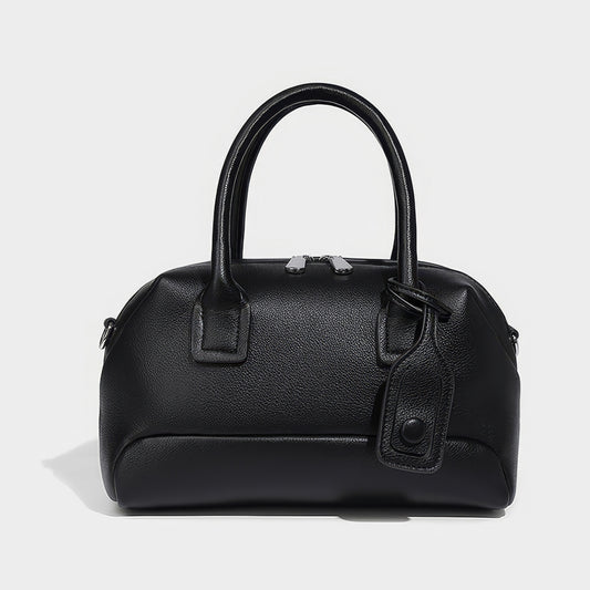 Pebbled Mini Boston Top Handle Bag
