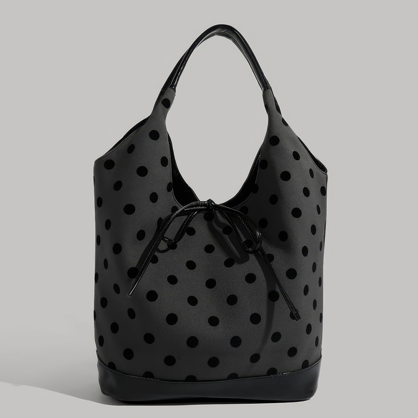 Polka Dot Drawstring Soft Tote Bag