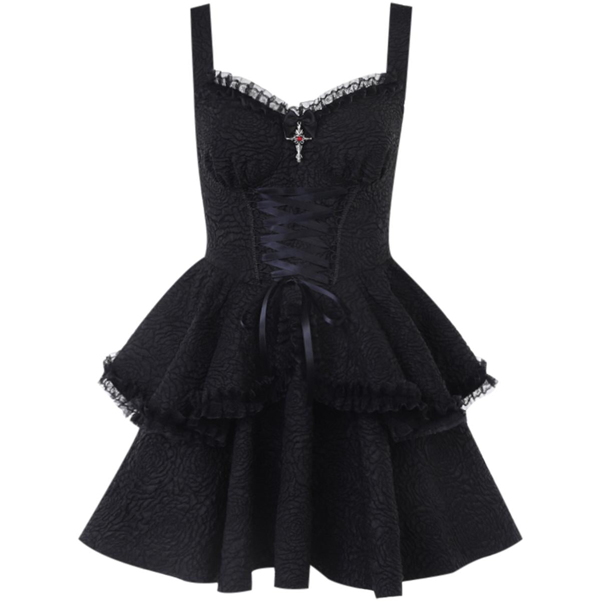 Jacquard Corset Layered Dress