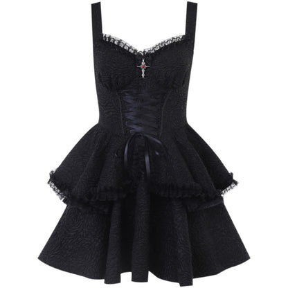 Jacquard Corset Layered Dress