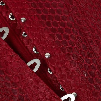 Mesh Panel Fishnet Corset Top