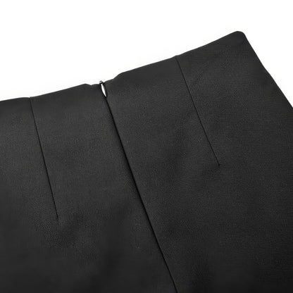 Minimal Seam High Waist Black Shorts