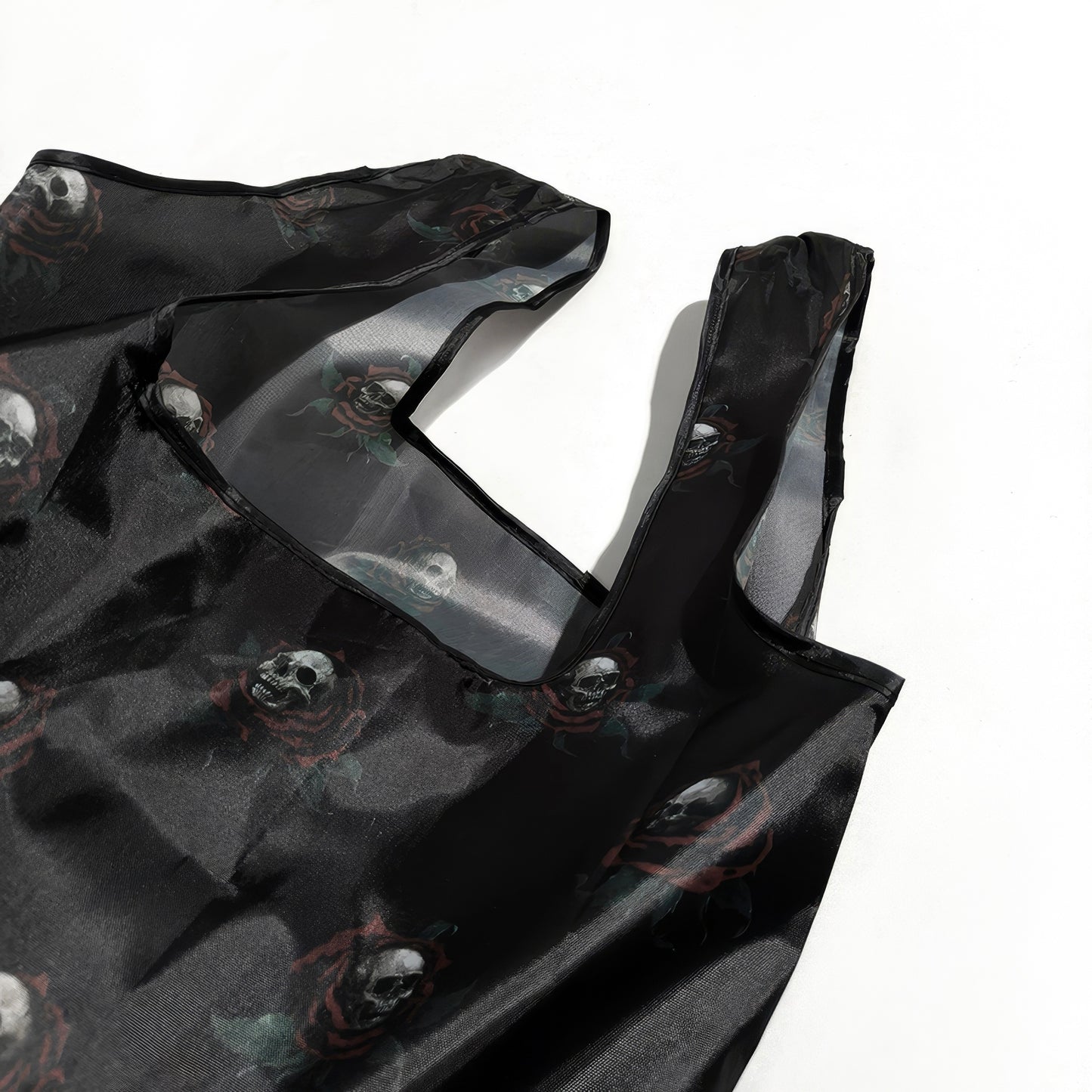 Skull Rose Foldable Eco Tote Bag
