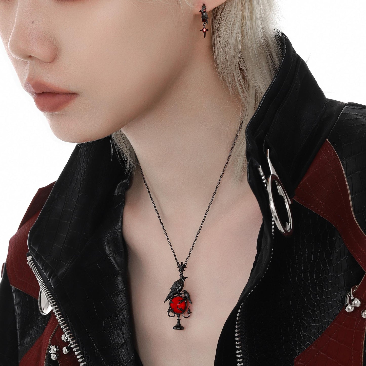 Raven Orb Pendant Necklace