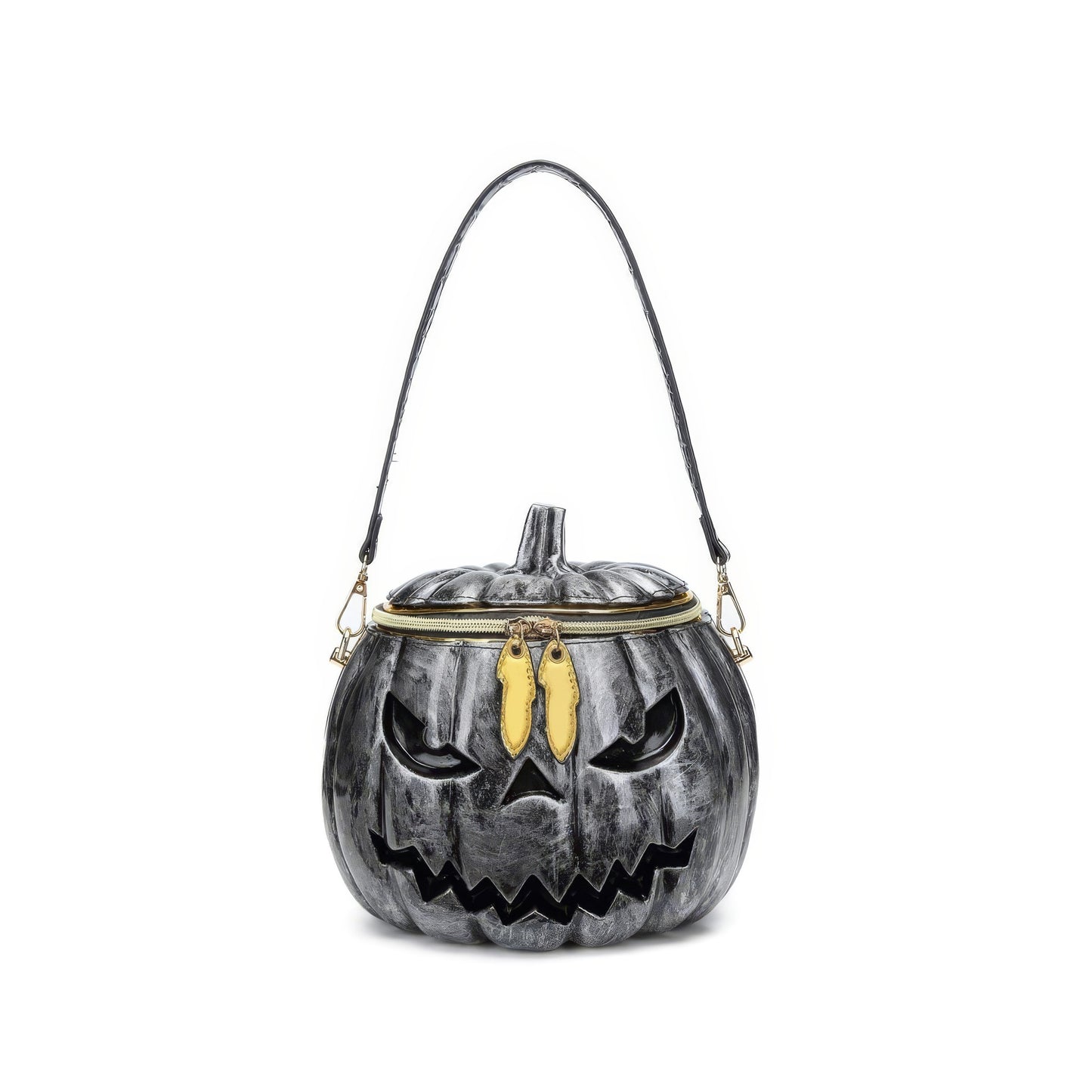 Jack-O'-Lantern Shiny Pumpkin Crossbody Bag