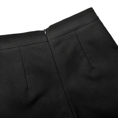 Button Wrap Skort Shorts
