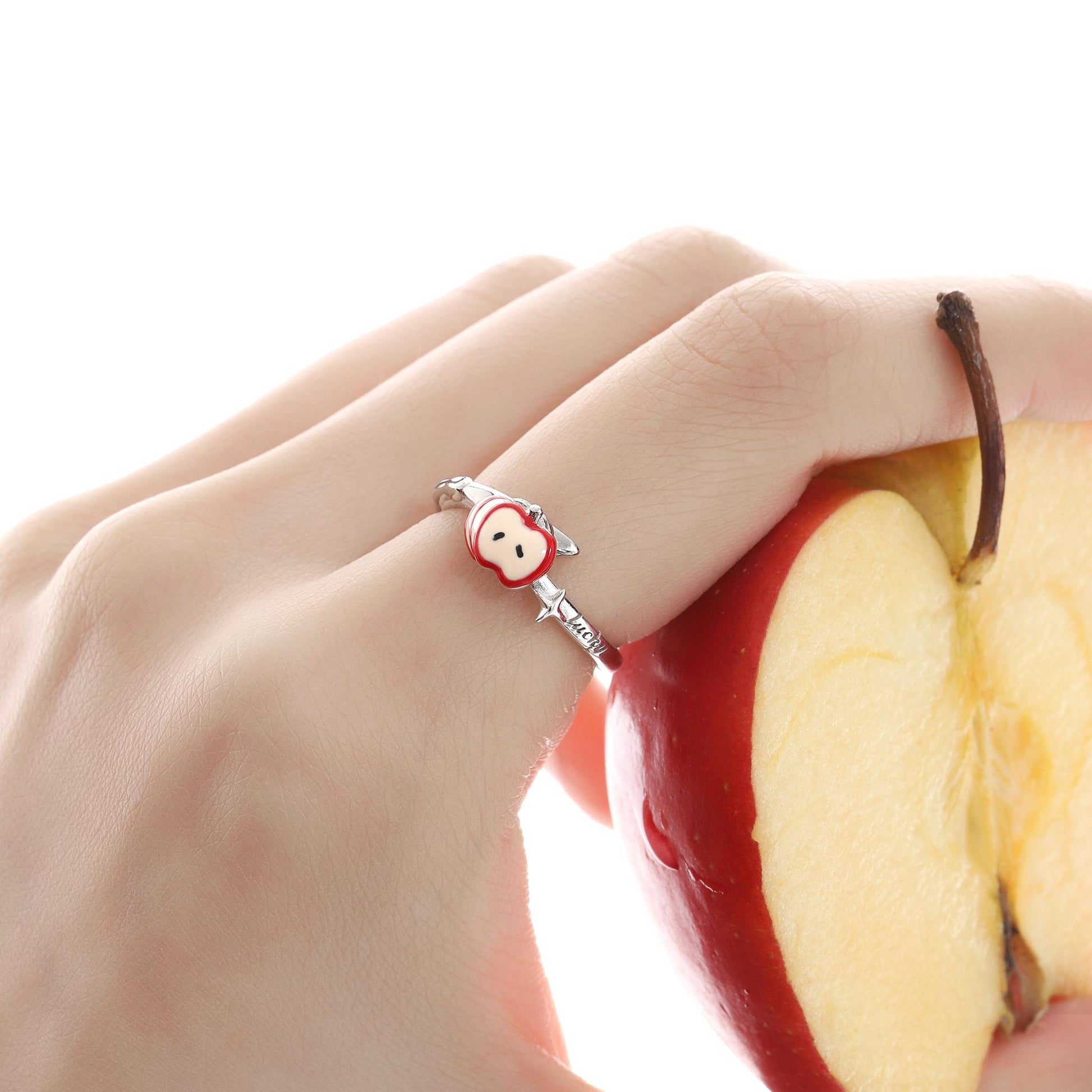 Sliced Apple Fork Ring